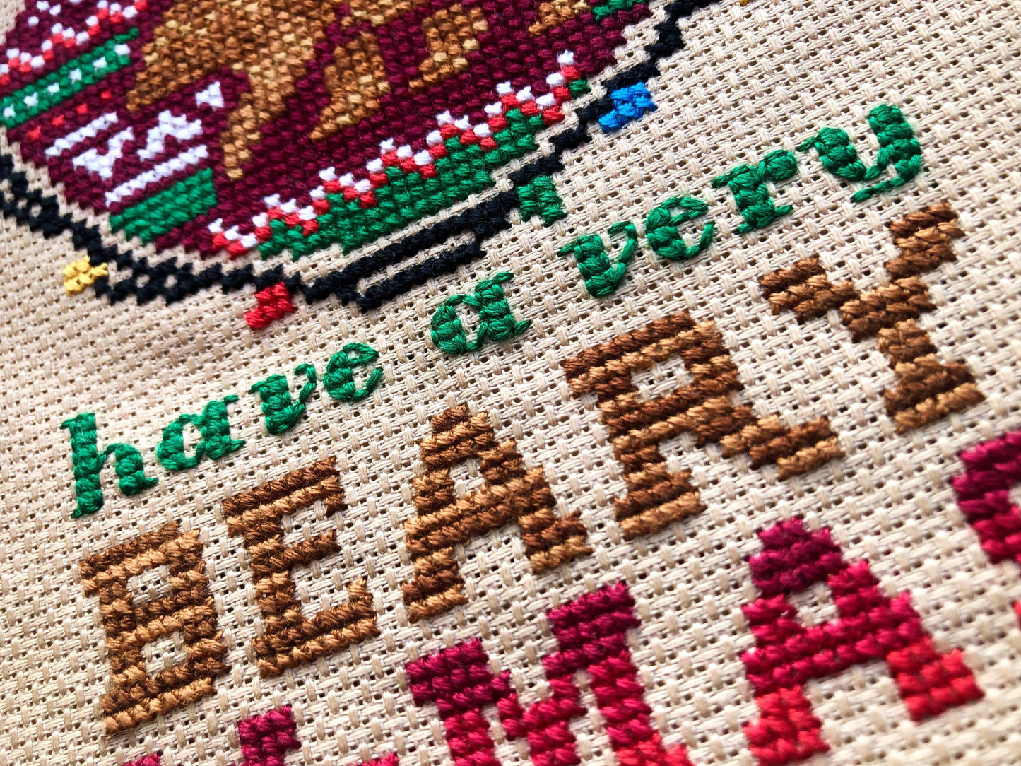 Have A Very Beary Christmas Cross Stitch Pattern