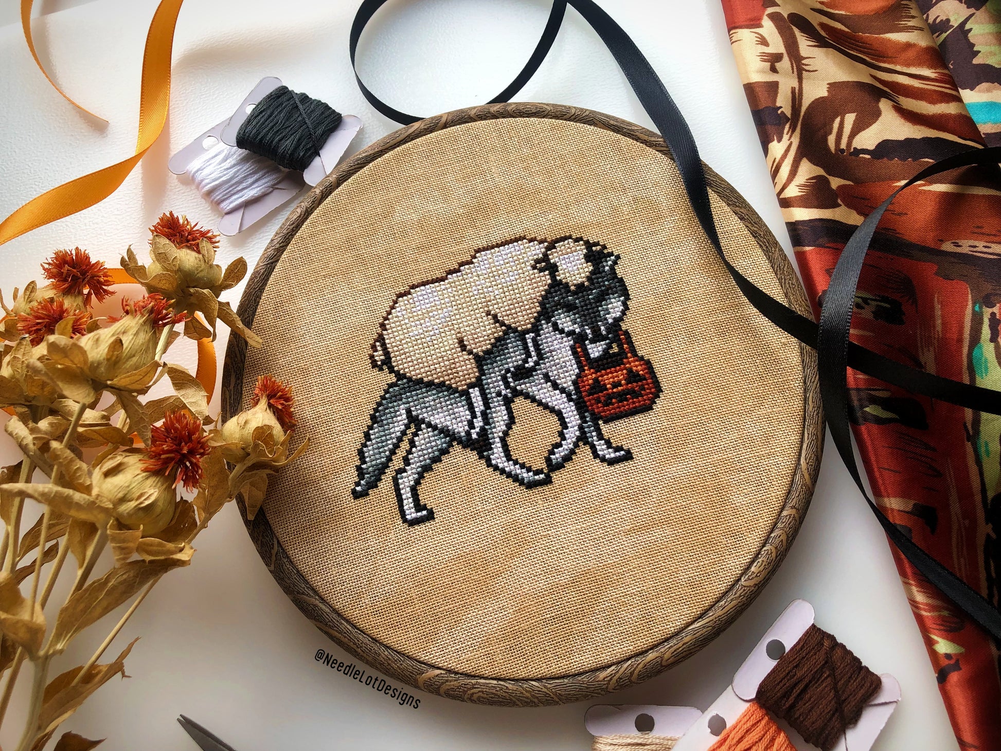 Wolf in Sheep's Clothing - Halloween Cross Stitch Pattern