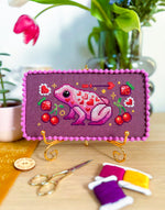 Poison Heart Frog cross stitch pattern by NeedleLot Designs, a poison heart frog