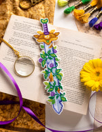 Lost Vine Blade cross stitch pattern by NeedleLot Designs, a sword bookmark with vines