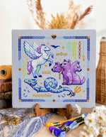 Divine Beasts Stitchalong cross stitch pattern by NeedleLot Designs, Greek mythology creatures