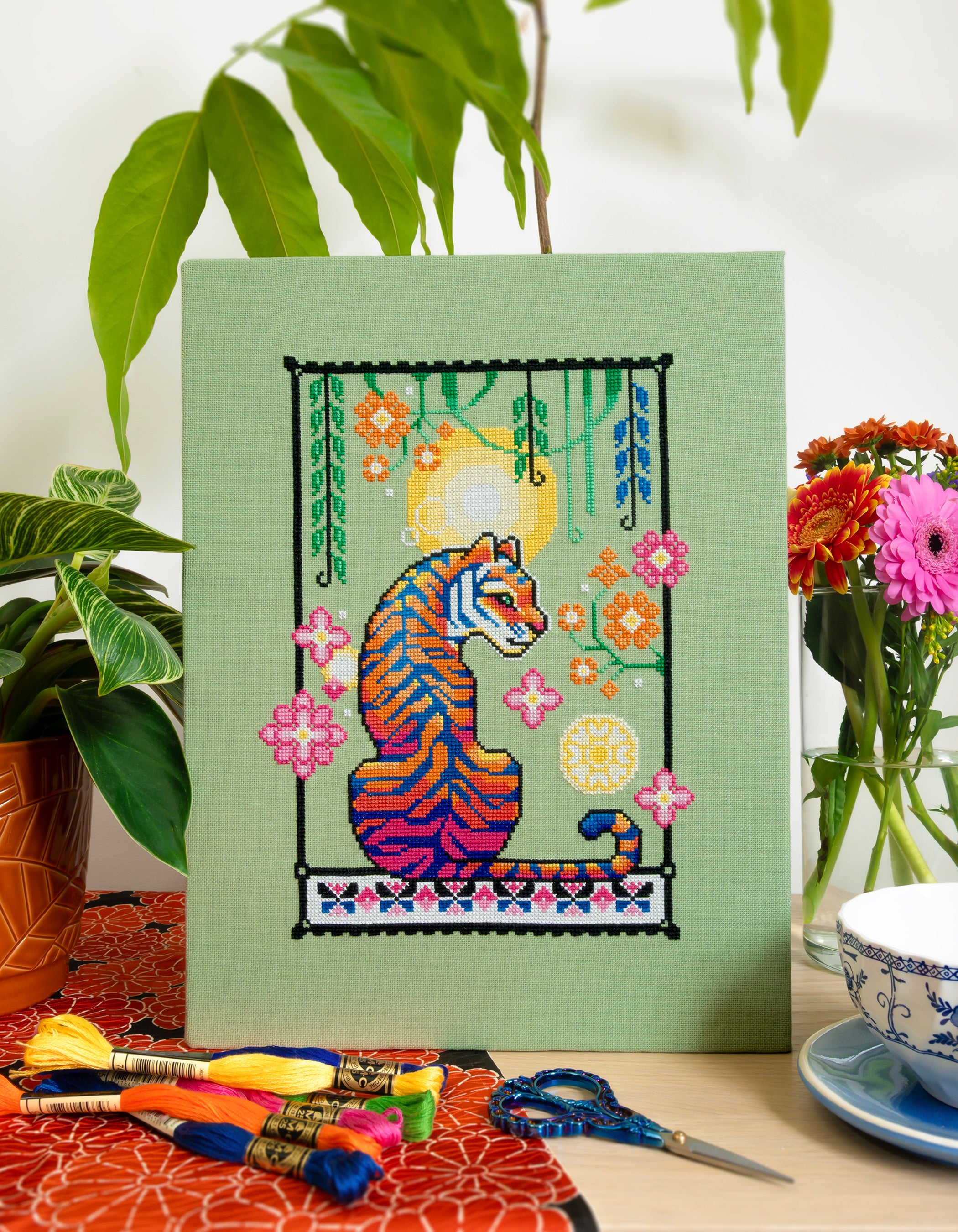 The Friend - Frog Tarot Card Cross Stitch Pattern - NeedleLot Designs