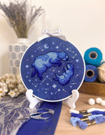 Big Bear & Small Bear cross stitch pattern by NeedleLot Designs, the Ursa Major and Ursa Minor constellations as bears