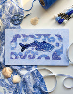 Celestial Whale Shark cross stitch pattern by NeedleLot Designs, a whale shark among stars