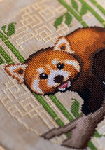Red Panda cross stitch pattern by NeedleLot Designs, a red panda
