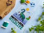 Nessie cross stitch pattern by NeedleLot Designs, the Loch Ness Monster
