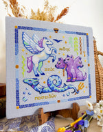 Divine Beasts Stitchalong cross stitch pattern by NeedleLot Designs, Greek mythology creatures