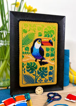 Toucan cross stitch pattern by NeedleLot Designs, a toucan