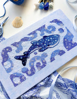 Celestial Whale Shark cross stitch pattern by NeedleLot Designs, a whale shark among stars