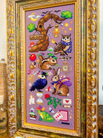 The Secret Grove Stitchalong cross stitch pattern by NeedleLot Designs, a gathering of woodland animals