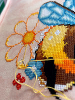 Bumblebee cross stitch pattern by NeedleLot Designs, a bumblebee