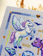 Divine Beasts Stitchalong cross stitch pattern by NeedleLot Designs, Greek mythology creatures