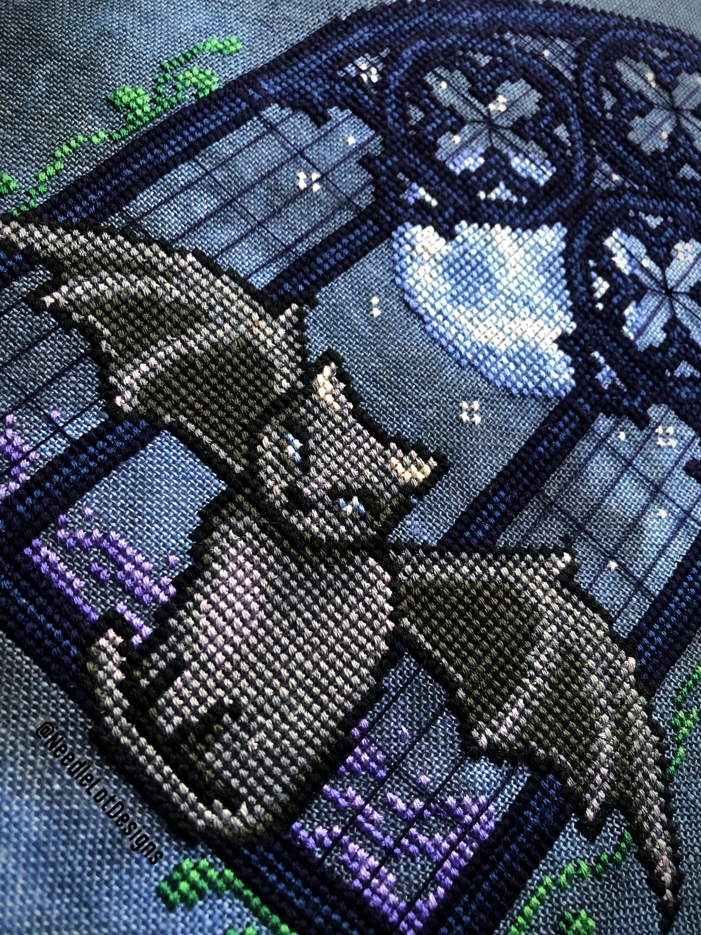 Gargoyle Cat Cross Stitch Pattern - NeedleLot Designs