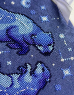 Big Bear & Small Bear cross stitch pattern by NeedleLot Designs, the Ursa Major and Ursa Minor constellations as bears