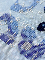 Celestial Whale Shark cross stitch pattern by NeedleLot Designs, a whale shark among stars