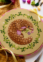 Pangolin cross stitch pattern by NeedleLot Designs, a pangolin