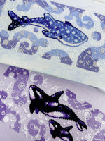 Celestial Whale Shark cross stitch pattern by NeedleLot Designs, a whale shark among stars