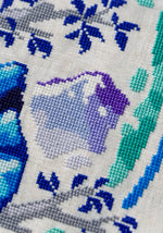 Painterly Blue Jays cross stitch pattern by NeedleLot Designs, blue jays