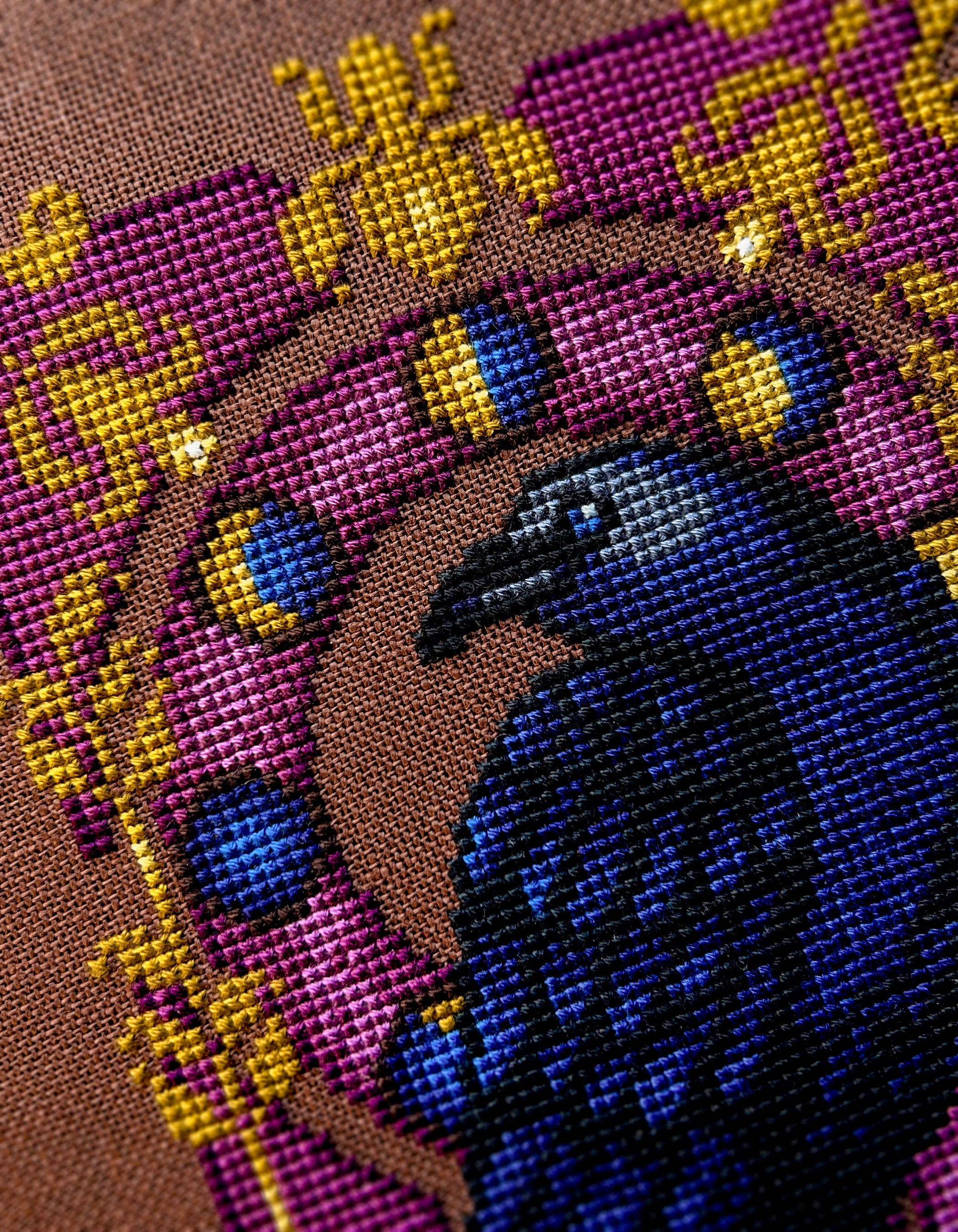Art Nouveau Crow Cross Stitch Pattern - NeedleLot Designs