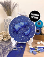 Big Bear & Small Bear cross stitch pattern by NeedleLot Designs, the Ursa Major and Ursa Minor constellations as bears