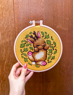 Baby Jackalope cross stitch pattern by NeedleLot Designs, a baby jackalope