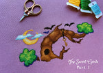 The Secret Grove Stitchalong cross stitch pattern by NeedleLot Designs, a gathering of woodland animals