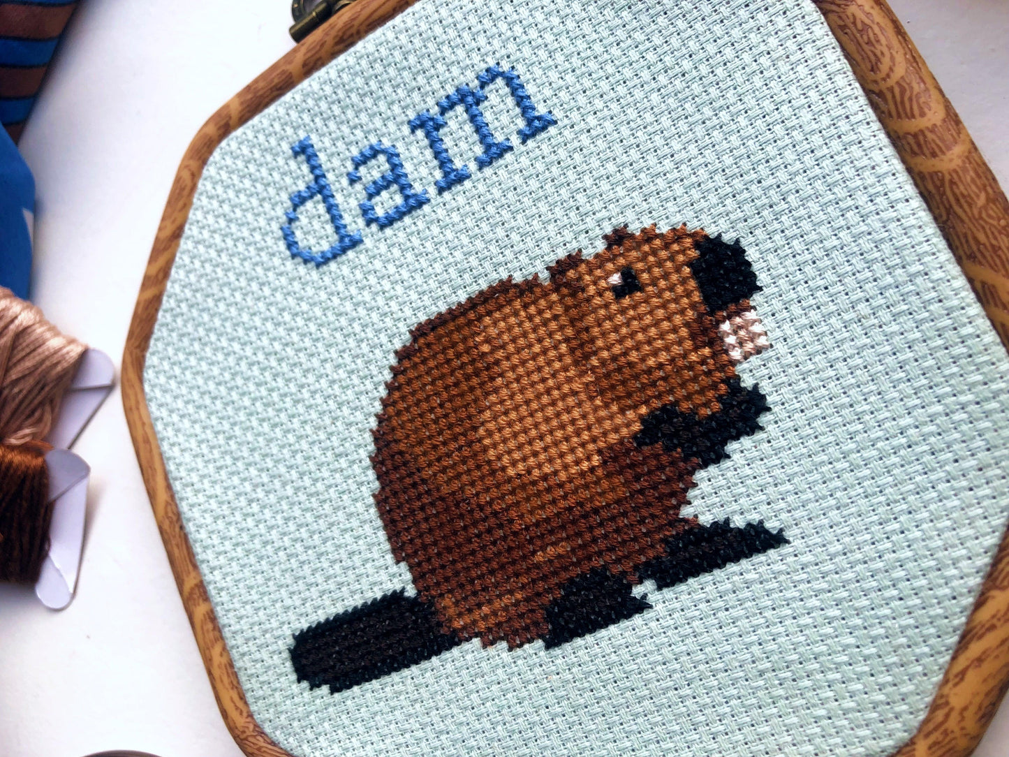 Dam Beaver Cross Stitch Pattern - NeedleLot Designs